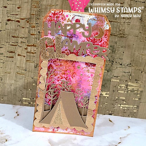Simon Says Stamp! Whimsy Stamps HAPPY CAMPER Dies WSD102