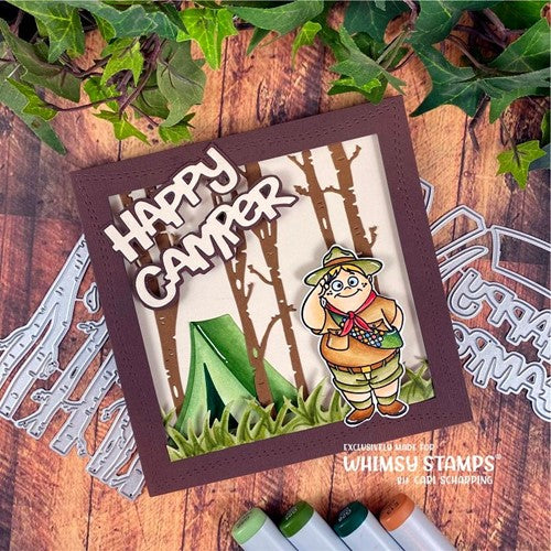 Simon Says Stamp! Whimsy Stamps HAPPY CAMPER Dies WSD102
