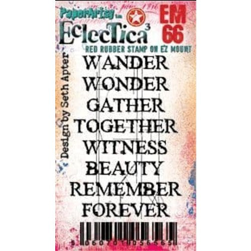 Simon Says Stamp! Paper Artsy ECLECTICA3 SETH APTER MINI 66 Cling Stamp em66