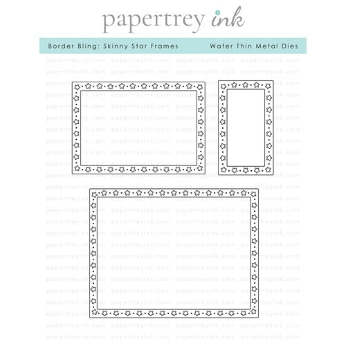 Simon Says Stamp! Papertrey Ink BORDER BLING SKINNY STAR FRAMES Dies PTI-0446