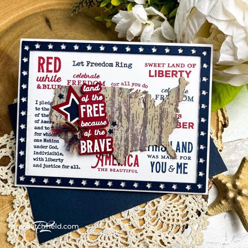 Simon Says Stamp! Papertrey Ink BORDER BLING SKINNY STAR FRAMES Dies PTI-0446