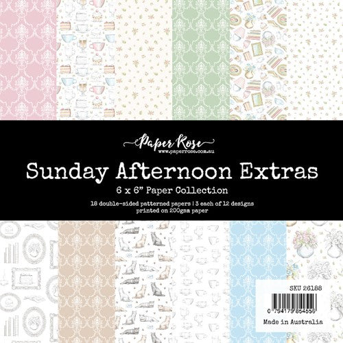 Simon Says Stamp! Paper Rose SUNDAY AFTERNOON EXTRAS 6x6 Paper Pack 26188
