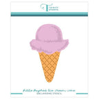 Simon Says Stamp! Trinity Stamps LITTLE LAYERED ICE CREAM CONE 6 x 6 Stencil tss-052*