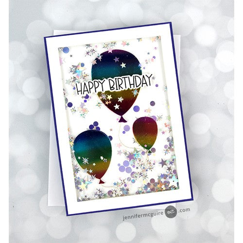 Simon Says Stamp! Trinity Stamps PARTY BALLOONS Hot Foil And Cut Die Set tmd-149 | color-code:ALT01