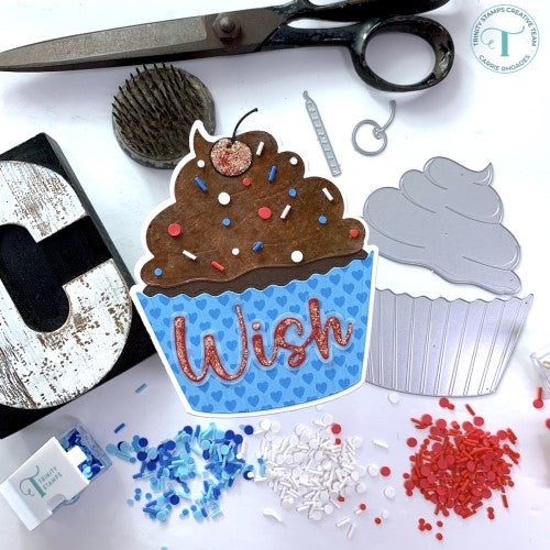 Simon Says Stamp! Trinity Stamps CUPCAKE CARD Die Set tmd-142