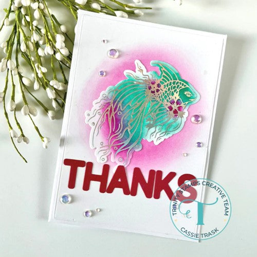 Simon Says Stamp! Trinity Stamps BEAUTIFUL BETTA Hot Foil And Cut Die tmd-136