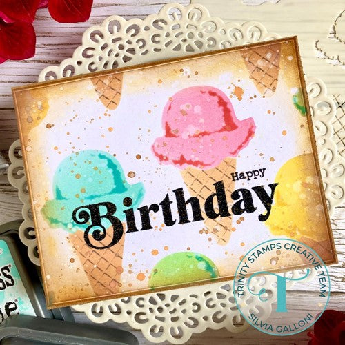 Simon Says Stamp! Trinity Stamps SIMPLY SENTIMENTAL BIRTHDAY Clear Stamp Set tps-198 | color-code:ALT09