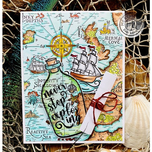 Simon Says Stamp! Hero Arts Clear Stamps MESSAGE IN A BOTTLE CM627