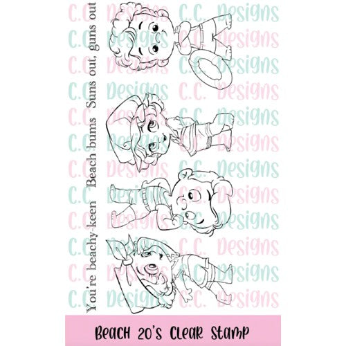 Simon Says Stamp! C.C. Designs BEACH 20'S Clear Stamp Set ccd0303