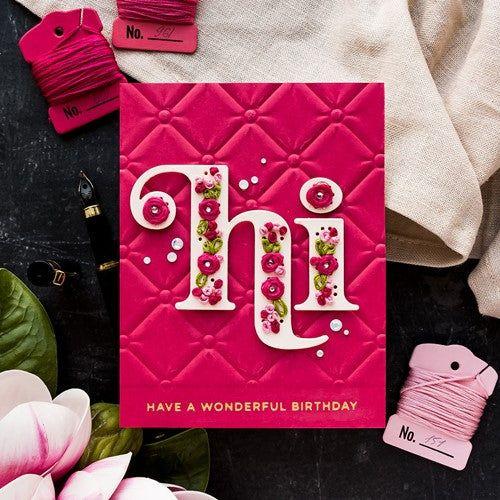 Simon Says Stamp! E3D-027 Spellbinders TUFTED 3D Embossing Folder | color-code:ALT6