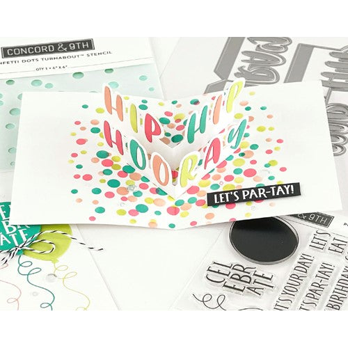 Simon Says Stamp! Concord & 9th CONFETTI DOTS TURNABOUT Stencil 11320