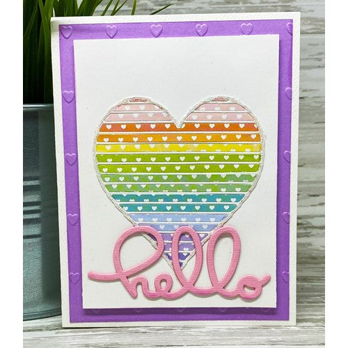 Simon Says Stamp! Riley And Company Cut Ups STRIPED HEART Die RD519