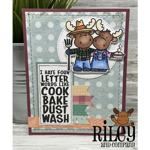 Simon Says Stamp! Riley And Company Funny Bones FOUR LETTER WORDS Cling Stamp RWD-1025