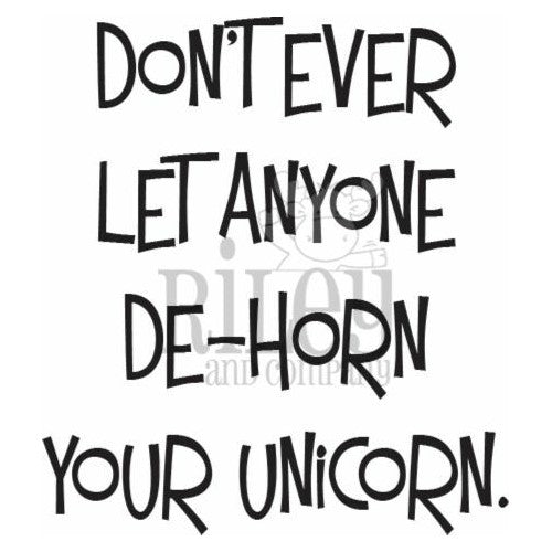 Simon Says Stamp! Riley And Company Funny Bones DE HORN YOUR UNICORN Cling Stamp RWD-1028