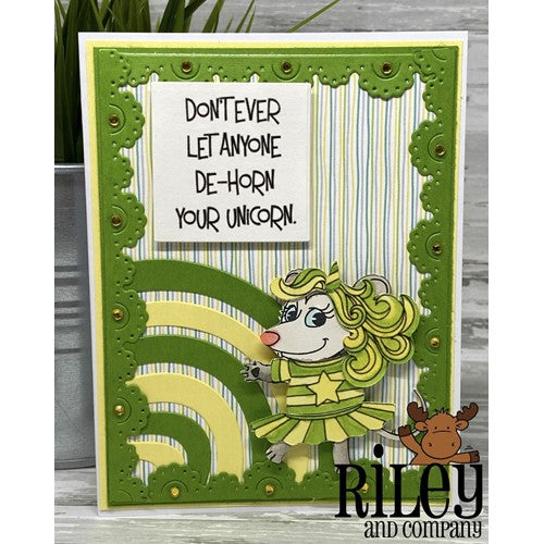 Simon Says Stamp! Riley And Company Funny Bones DE HORN YOUR UNICORN Cling Stamp RWD-1028
