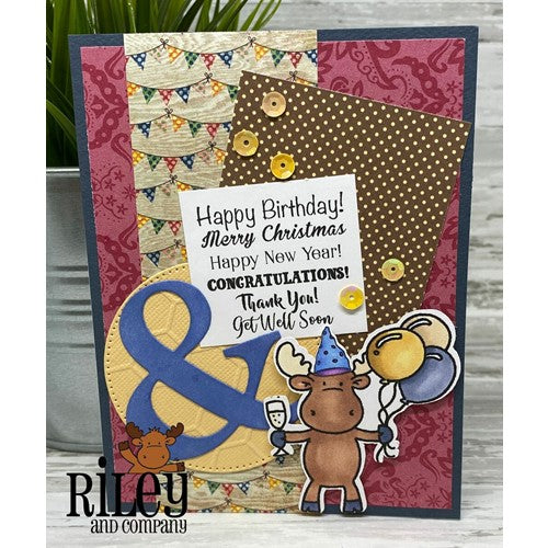 Simon Says Stamp! Riley And Company Funny Bones COVER IT FOR A YEAR Cling Stamp RWD-1034