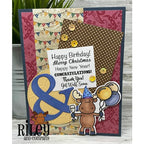Simon Says Stamp! Riley And Company Funny Bones COVER IT FOR A YEAR Cling Stamp RWD-1034