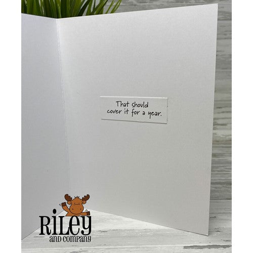 Simon Says Stamp! Riley And Company Funny Bones COVER IT FOR A YEAR Cling Stamp RWD-1034