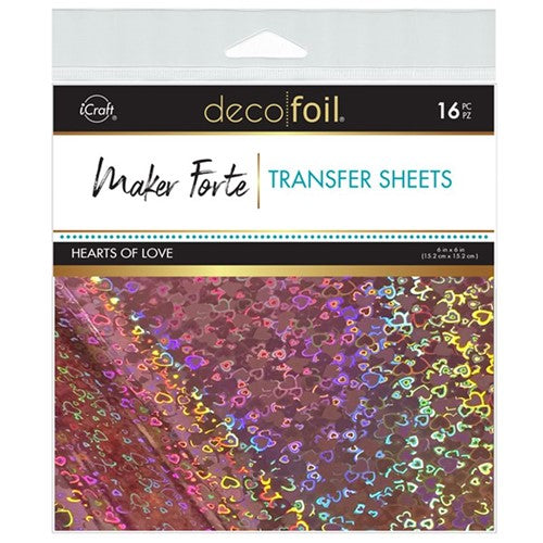iCraft Hearts Of Love Foil Transfer Sheets 
