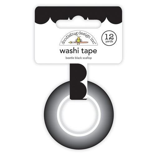 Simon Says Stamp! Doodlebug BEETLE BLACK SCALLOP Washi Tape 7706