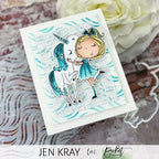 Simon Says Stamp! Picket Fence Studios MOVING AIR 6 x 6 Stencil sc323