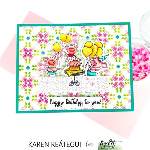 Simon Says Stamp! Picket Fence Studios TILE MONTAGE 6 x 6 Stencil sc328