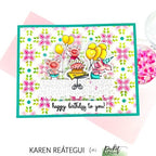 Simon Says Stamp! Picket Fence Studios TILE MONTAGE 6 x 6 Stencil sc328