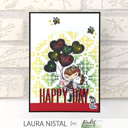Simon Says Stamp! Picket Fence Studios BIRTHDAY GIRL DEAR Clear Stamps d110