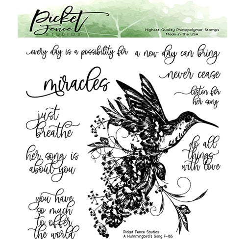 Simon Says Stamp! Picket Fence Studios A HUMMINGBIRD'S SONG Clear Stamps f165*