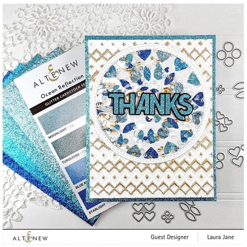 Simon Says Stamp! Altenew OCEAN REFLECTION Glitter Cardstock Set ALT4963