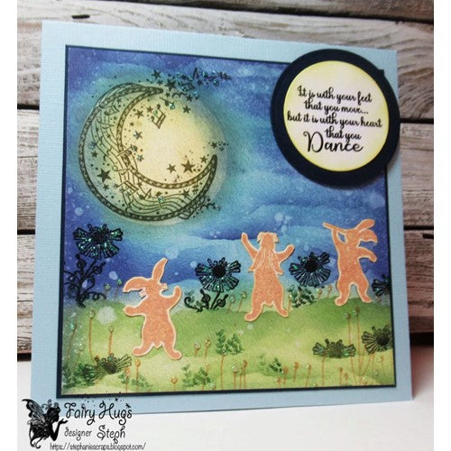 Simon Says Stamp! Fairy Hugs MUSICAL MOON Clear Stamps FHS-439