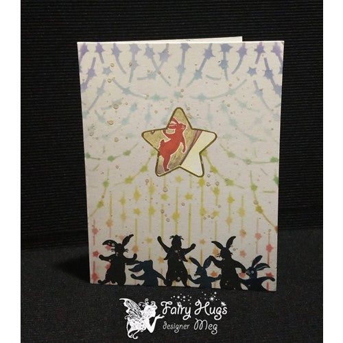 Simon Says Stamp! Fairy Hugs DANCING BUNNIES Clear Stamps FHS-446