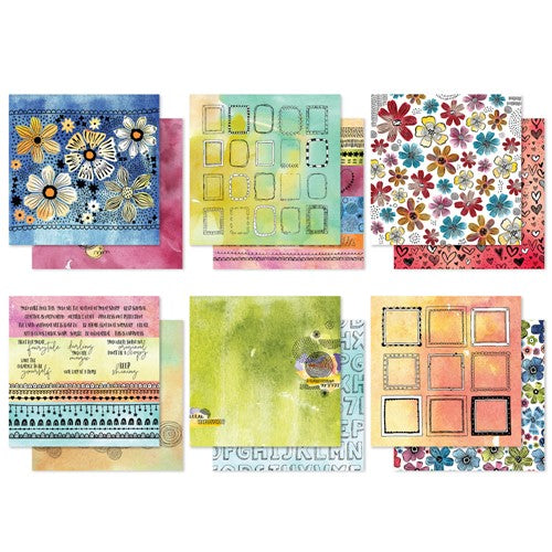 Simon Says Stamp! Paper Rose WATERCOLOURS AND SCRIBBLES 6x6 Paper 26413