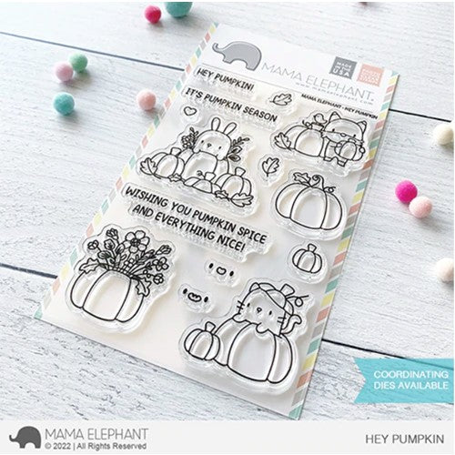 Simon Says Stamp! Mama Elephant Clear Stamps HEY PUMPKIN