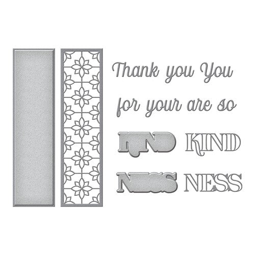 Simon Says Stamp! S5-513 Spellbinders THANK YOU FOR YOUR KINDNESS Etched Dies*