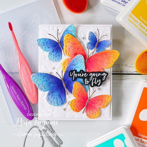 Simon Says Stamp! Simon Says Stamp Embossing Folder And Dies GRACEFUL BUTTERFLY SET sfd268 | color-code:ALT0