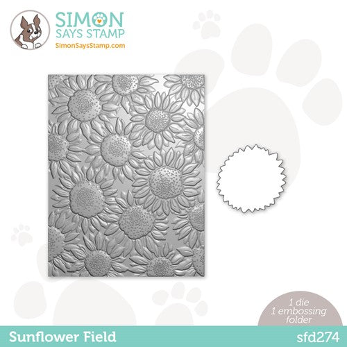 Simon Says Stamp! Simon Says Stamp Embossing Folder And Die SUNFLOWER FIELD sfd274