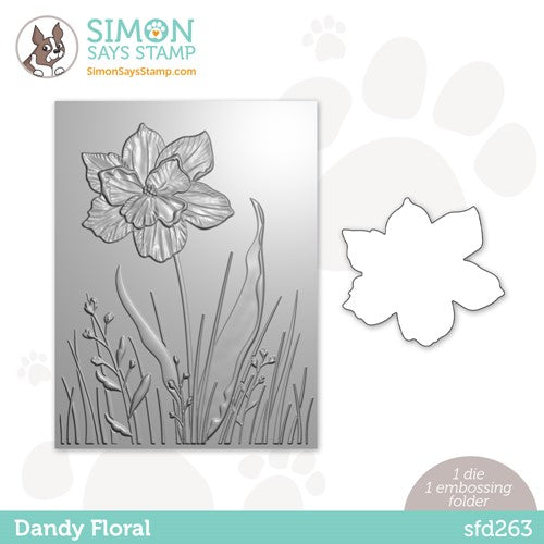 Simon Says Stamp! Simon Says Stamp Embossing Folder And Die DANDY FLORAL sfd263