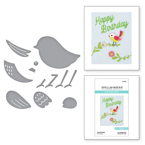 Simon Says Stamp! S1-054 Spellbinders SWEET BIRDIE Etched Dies