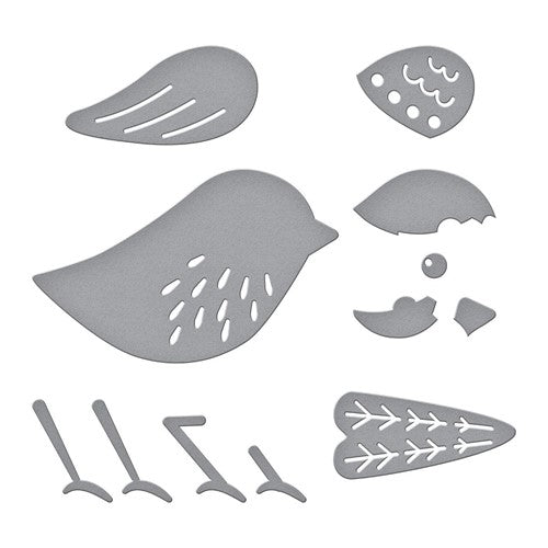 Simon Says Stamp! S1-053 Spellbinders LITTLE CHICKADEE Etched Dies