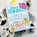 Simon Says Stamp! CZ Design Wafer Die LIFE'S A BEACH czd170 Let's Chill
