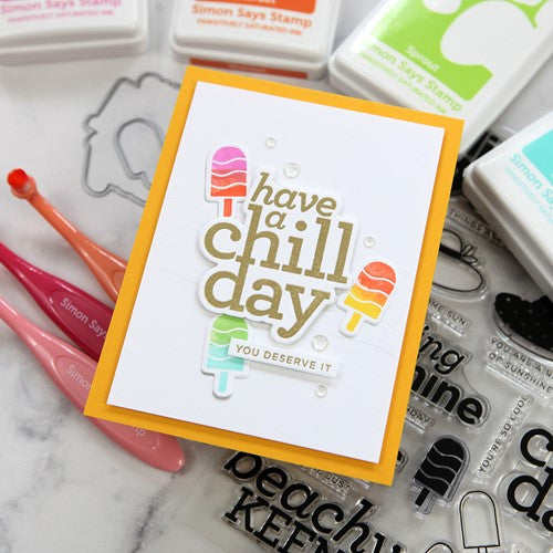 Simon Says Stamp! CZ Design Clear Stamps BEACHY KEEN cz270c Let's Chill | color-code:ALT2