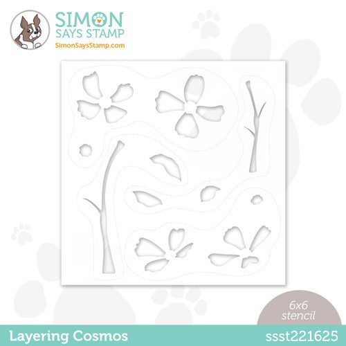 Simon Says Stamp! Simon Says Stamp Stencil LAYERING COSMOS ssst221625