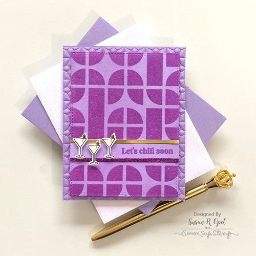 Simon Says Stamp! Simon Says Cling Stamps RETRO TILES sss102537