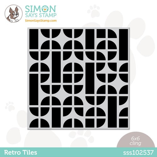 Simon Says Stamp! Simon Says Cling Stamps RETRO TILES sss102537
