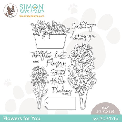 Simon Says Stamp! Simon Says Clear Stamps FLOWERS FOR YOU sss202476c