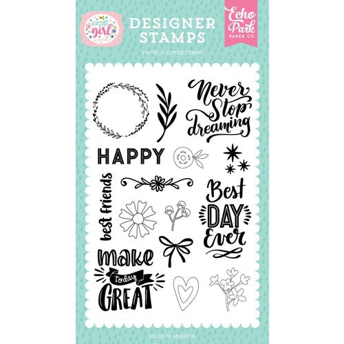 Simon Says Stamp! Echo Park NEVER STOP DREAMING Clear Stamps aag282044*