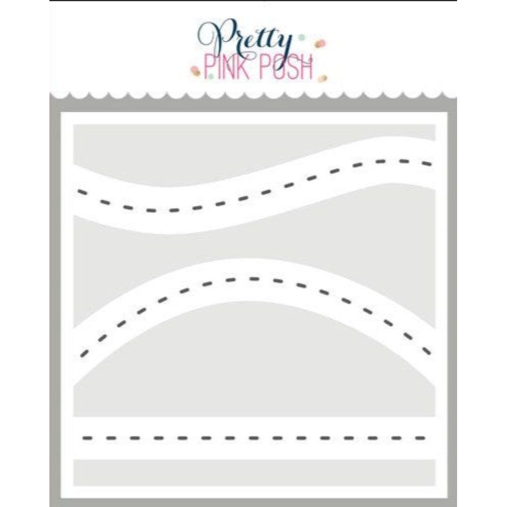 Simon Says Stamp! Pretty Pink Posh LAYERED ROADS Stencils