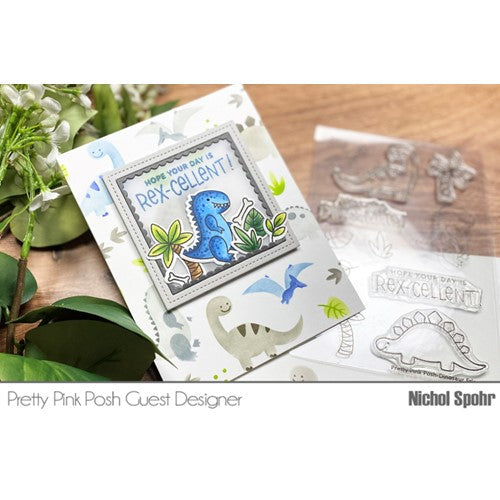 Simon Says Stamp! Pretty Pink Posh LAYERED DINOSAURS Stencils | color-code:ALT4