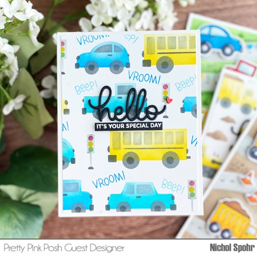 Simon Says Stamp! Pretty Pink Posh LAYERED CARS Stencils | color-code:ALT3